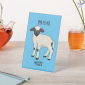 Valais Blacknose schaap cartoon illustratie  Reclamebord Met Voetstuk (Insitu)