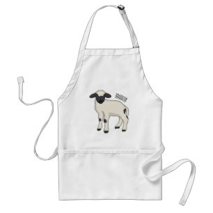 Valais Blacknose schaap cartoon illustratie Standaard Schort