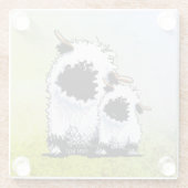 Valais Blacknose Schaap Glazen Onderzetter (Achterkant)