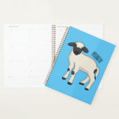 Valais Blacknose sheep cartoon illustration Planner (Display)