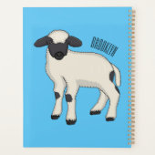 Valais Blacknose sheep cartoon illustration Planner (Achterkant)
