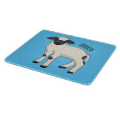 Valais Blacknose sheep cartoon illustration Snijplank (Hoek)