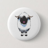 VALAIS BLACKNOSE SHEEP RONDE BUTTON 5,7 CM (Voorkant)