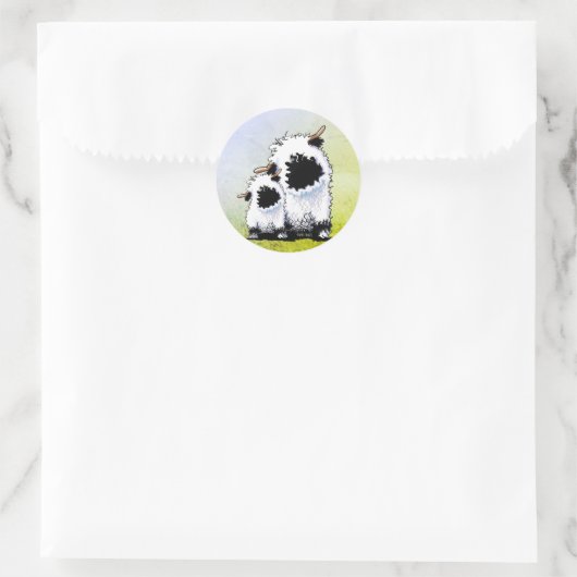Valais Blacknose Sheep Ronde Sticker (Tas)