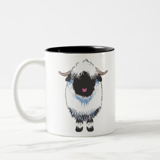 VALAIS BLACKNOSE SHEEP TWEEKLEURIGE KOFFIEMOK (Links)