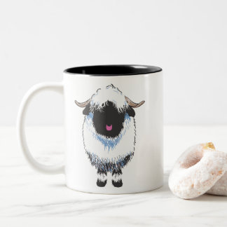 VALAIS BLACKNOSE SHEEP Two-Tone COFFEE MOK