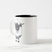 VALAIS BLACKNOSE SHEEP Two-Tone COFFEE MOK (Voorkant links)
