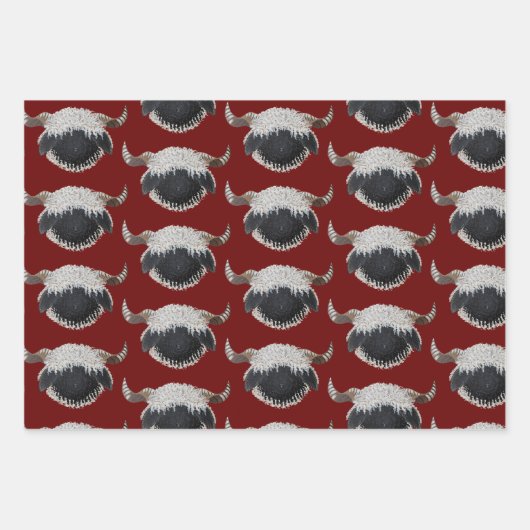 Valais Blacknowlese Kerst inpakpapier (Voorkant 2)