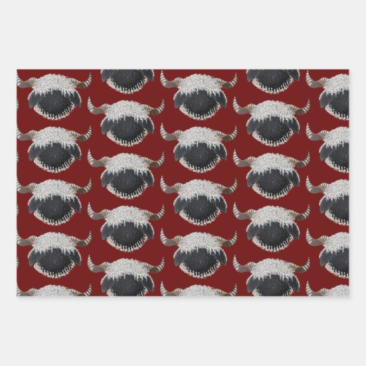 Valais Blacknowlese Kerst inpakpapier (Voorkant)