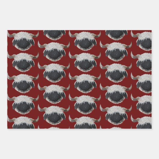 Valais Blacknowlese Kerst inpakpapier (Voorkant 3)