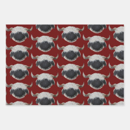 Valais Blacknowlese Kerst inpakpapier Vel