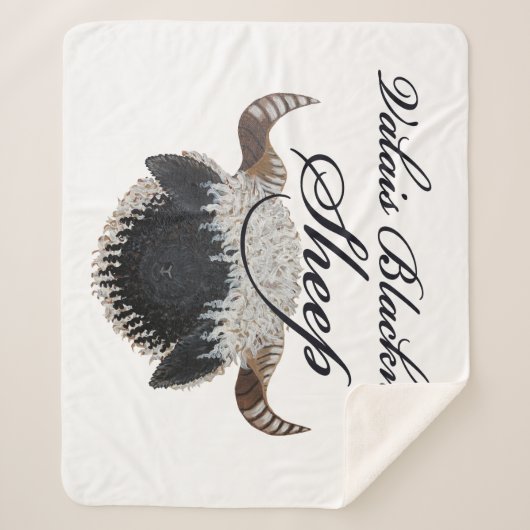 Valais Blacknowlese Schapendeken Sherpa Deken (Voorkant)