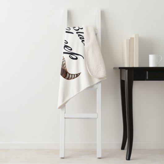 Valais Blacknowlese Schapendeken Sherpa Deken (In situ)