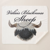 Valais Blacknowlese Schapendeken Sherpa Deken (Voorkant (horizontaal))