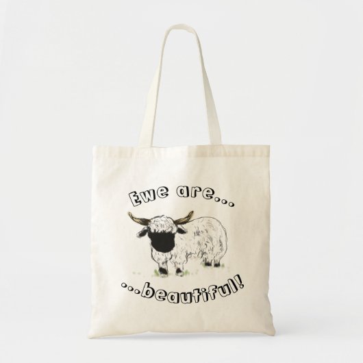 Valais blerkse schaap - Ewe zijn mooi! Tote Bag (Voorkant)