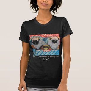 Valais Blerkse Sheep Drink Koffee Art T-shirt