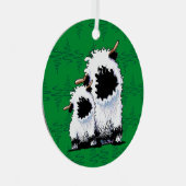 Valais Blerkse Sheep Metal Ornament (Voorkant Rechts)