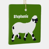 Valais Blerkse Sheep Personalized Farmers Keramisch Ornament (Rechts)