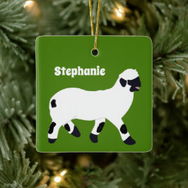 Valais Blerkse Sheep Personalized Farmers Keramisch Ornament
