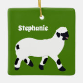 Valais Blerkse Sheep Personalized Farmers Keramisch Ornament (Voorkant)