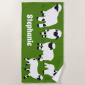 Valais Blerkse Sheep Personalized Farmers Strandlaken (Voorkant)