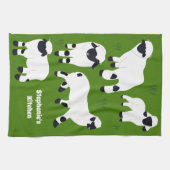 Valais Blerkse Sheep Personalized Farmers Theedoek (Horizontaal)