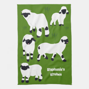 Valais Blerkse Sheep Personalized Farmers Theedoek