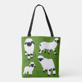 Valais Blerkse Sheep Personalized Farmers Tote Bag (Achterkant)