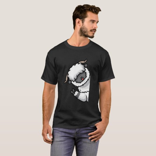 Valais Blwlese Sheep on Side Walliser Schwarznas T-shirt (Voorkant volledig)