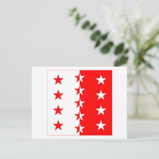 Valais Flag Briefkaart (Staand voorkant)