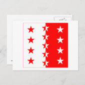 Valais Flag Briefkaart (Voorkant / Achterkant)