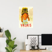 Valais,Switzerland,Suisse,Ski Poster (Thuiskantoor)