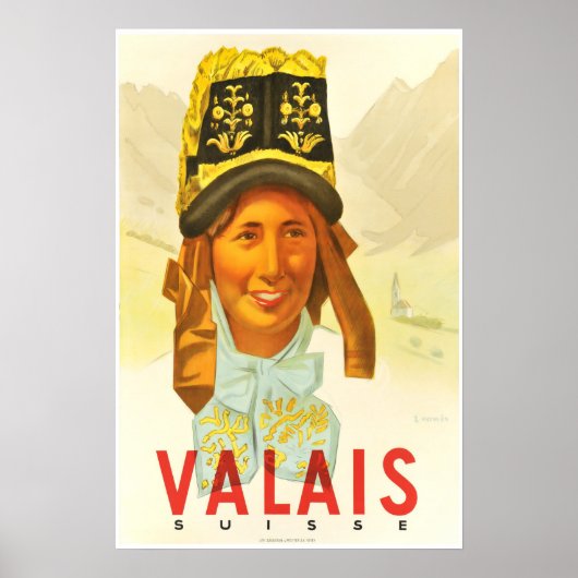 Valais,Switzerland,Suisse,Ski Poster (Voorkant)