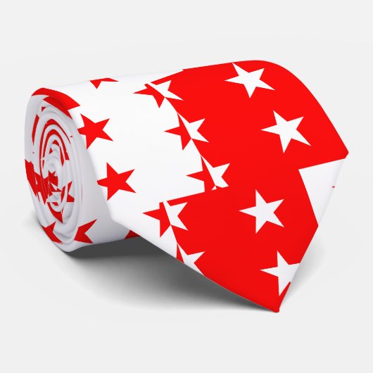 Valais, vlag Zwitserland Stropdas (Opgerold)