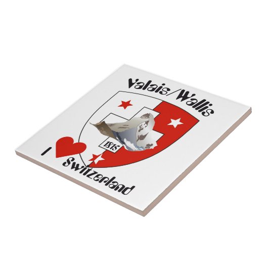 Valais/Wallis Schweiz Fliese Tegeltje (Zijkant)