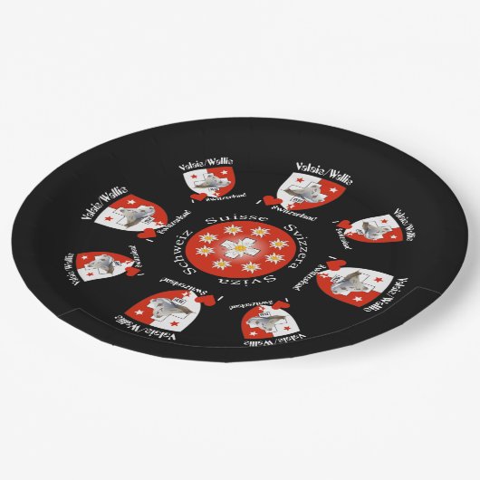 Valais - Wallis - Suisse - Schweiz Papierteller Papieren Bordje (Gekanteld)