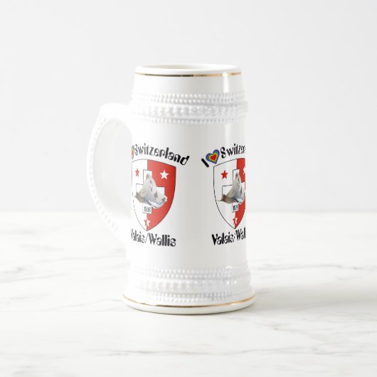 Valais / Wallis Suisse / Schweiz Tasse Bierpul (Voorkant links)
