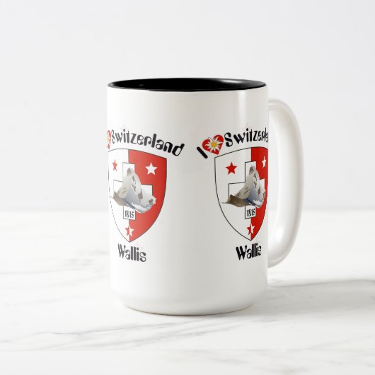Valais / Wallis Tasse Tweekleurige Koffiemok (Voorkant rechts)