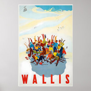 Valais Wallis Zermatt Ski Zwitserland Zwitserse Al Poster