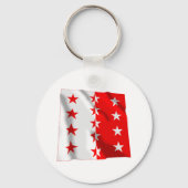 Valais Waving Flag Sleutelhanger (Voorkant)