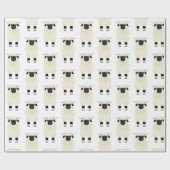 Valais Zwart Neus Schaap Cadeaupapier (Vlak)