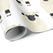 Valais Zwart Neus Schaap Cadeaupapier (Rol Hoek)