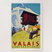 Valais Zwitserland Farmhouse Mountain  Legpuzzel (Verticaal)