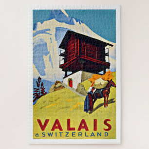 Valais Zwitserland Farmhouse Mountain Legpuzzel