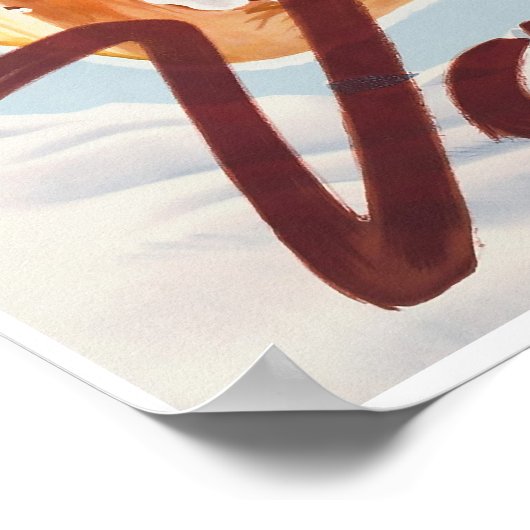 Valais, Zwitserland,Suisse,Ski Poster (Hoek)