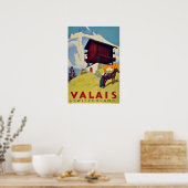 Valais, Zwitserland,Suisse,Ski Poster (Keuken)