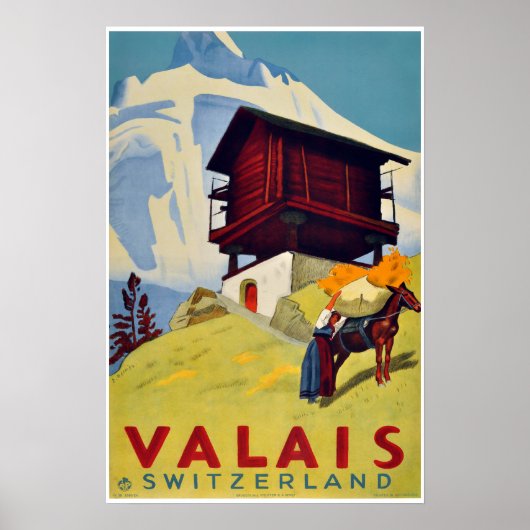 Valais, Zwitserland,Suisse,Ski Poster (Voorkant)