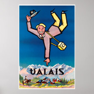 Valais, Zwitserland,Suisse,Ski Poster