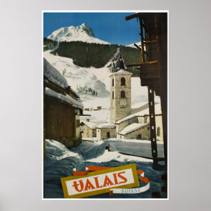 Valais, Zwitserland,Suisse,Ski Poster
