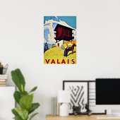 Valais, Zwitserland Vintage Travel Poster (Thuiskantoor)